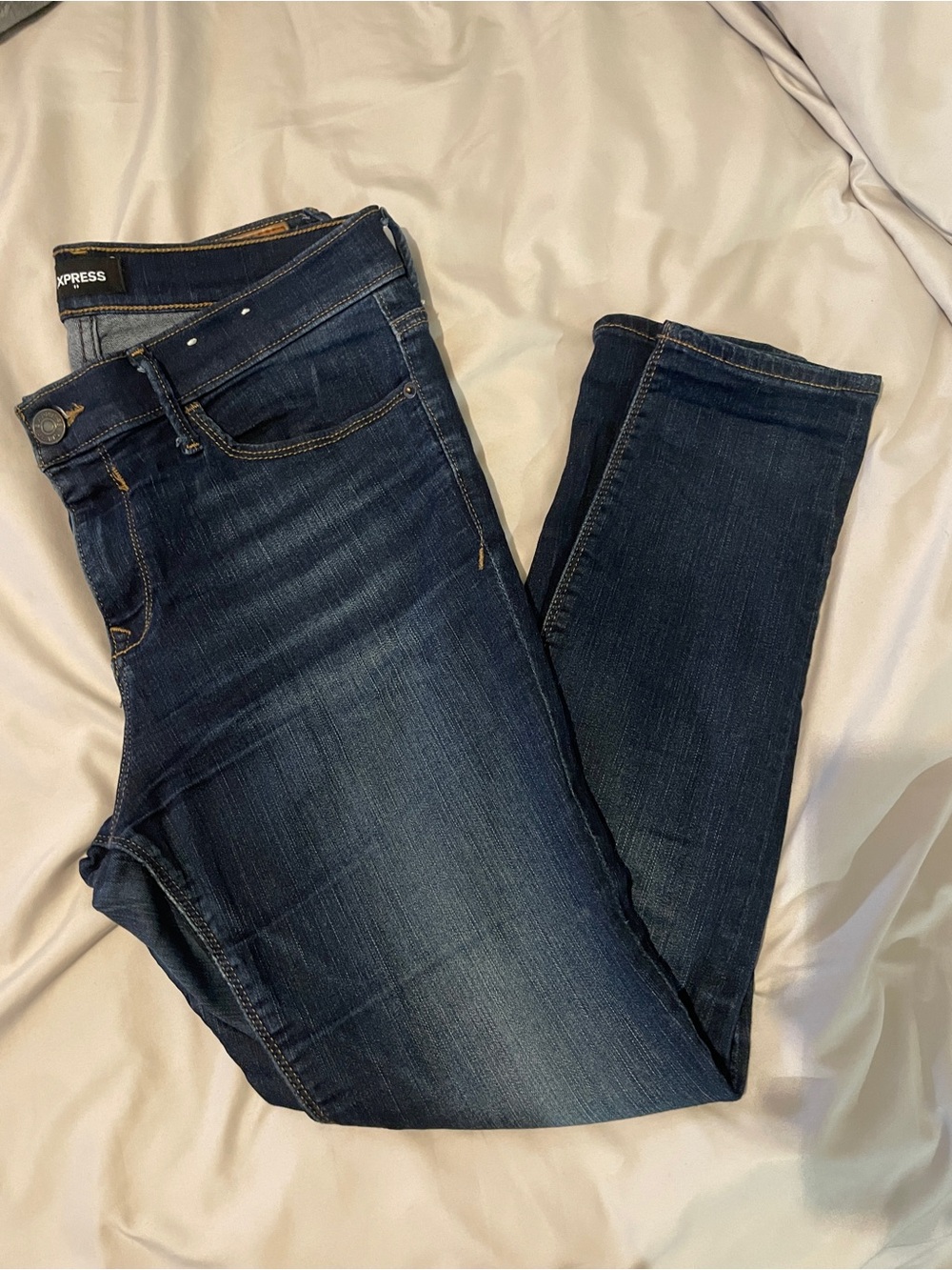 Express Womens Indigo Leggings Mid Rise